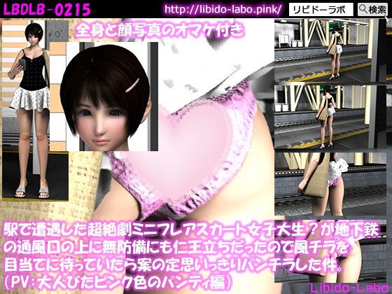 駅で遭遇した超絶劇ミニフレアスカート女子大生？が地下鉄の通風口の上に無防備にも仁王立ちだったので風チラを目当てに待っていたら案の定思いっきりパンチラした件。（PV:大人びたピンク色のパンティ編） (同人誌)