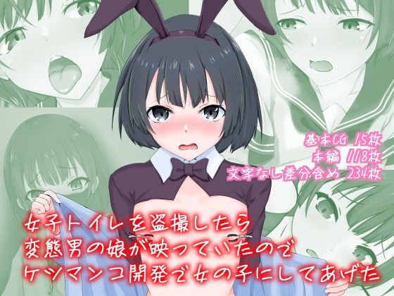 女子トイレを盗撮したら変態男の娘が映っていたのでケツマンコ開発で女の子にしてあげた (同人誌)