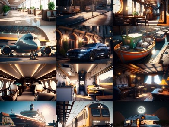 【超リアルな乗り物系の背景】著作権フリーの高解像度画像（100枚） (同人誌)