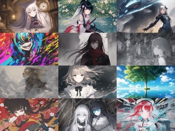 【コンセプトアート素材1】著作権フリーの高解像度画像（100枚） (同人誌)