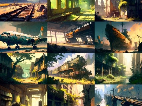 【美麗で幻想的な廃墟系の背景】著作権フリーの高解像度画像（100枚） (同人誌)