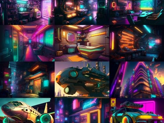 【超リアルなサイバーパンク背景】著作権フリーの高解像度画像（100枚） (同人誌)