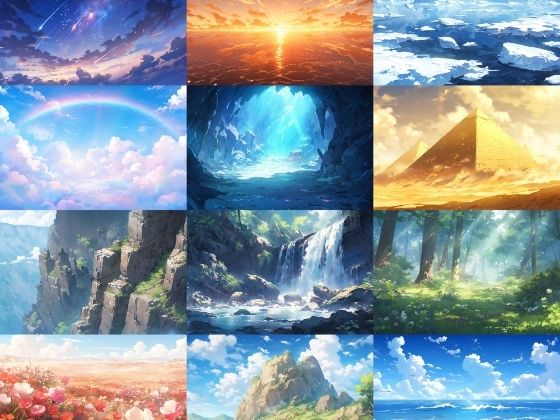 【繊細で芸術的な自然系背景】著作権フリーの高解像度画像（100枚） (同人誌)