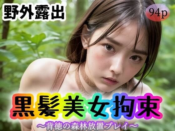 【野外露出】黒髪美女拘束（縛り）〜背徳の森林放置プレイ〜 (同人誌)