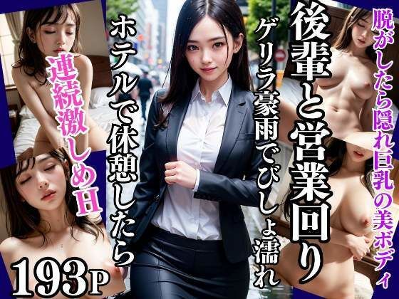 後輩と営業回り中にゲリラ豪雨でびしょ濡れホテルで休憩したら・・・ (同人誌)