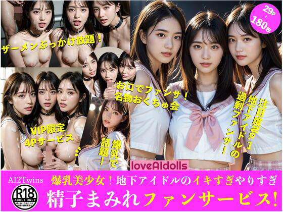 ［ストーリー＋大量画像］爆乳美少女！地下アイドルのイキすぎやりすぎ精子まみれファンサービス！ (同人誌)