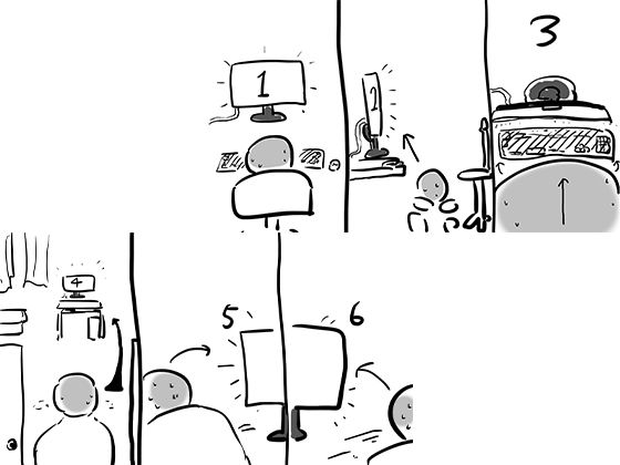 しゃがむとパンツが見えるCG集 (同人誌)