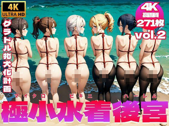 極小水着後宮/マイクロビキニハーレム 〜 グラドル牝犬化計画 Vol.2【4K】 (同人誌)