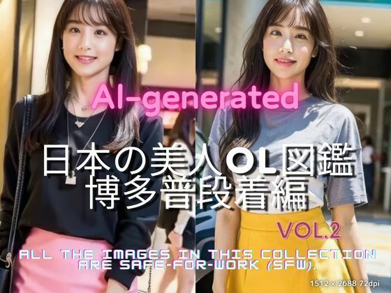AI生成 日本の美人OL図鑑 Vol.2 博多編-カジュアル特集 (同人誌)