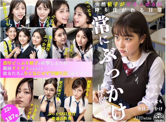 ［ストーリー＋大量画像］突然精子がどろっどろに降り注がれる日常「常にぶっかけ」学園生活 (同人誌)