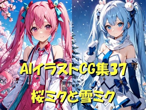 AIイラストCG集37  桜ミクと雪ミク (同人誌)