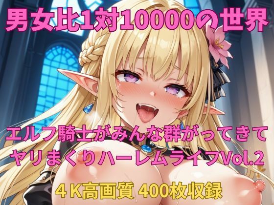 男女比1対10000の世界 エルフ騎士達とセックスし放題でちんぽが乾く暇もないヤリ放題ハーレムライフ！！Vol.2 (同人誌)