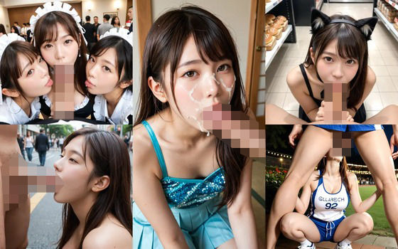 リアル美女フェラチオ画像_超可愛い女の子が所かまわずペニスを咥えまくり？！精液をぶっかけられた顔もエッチな画像集！ (同人誌)