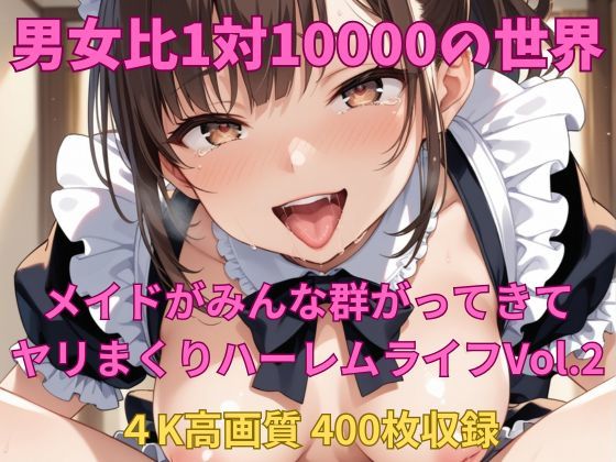 男女比1対10000の世界 メイド達とセックスし放題でちんぽが乾く暇もないヤリ放題ハーレムライフ！！Vol.2 (同人誌)