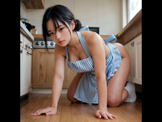 裸にエプロンや洋服にエプロンのお姉さん（セリフなし  AI画像集） (同人誌)