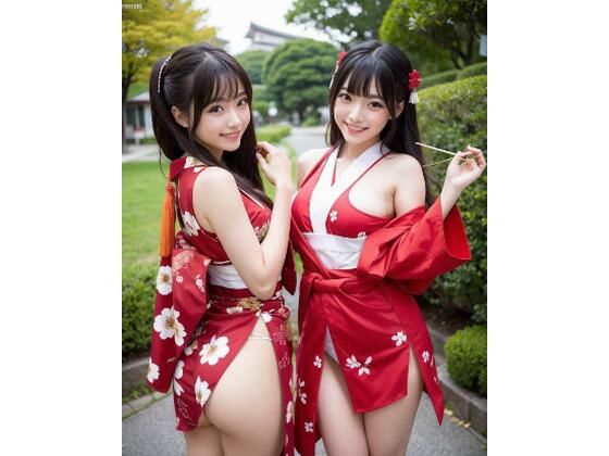 プレミアム美少女 2人組  着物コスプレ  モザイク無し (同人誌)