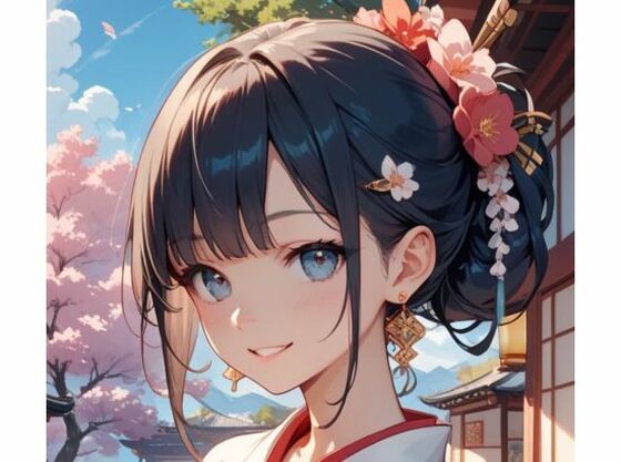 透明感のある美女のイラスト (同人誌)