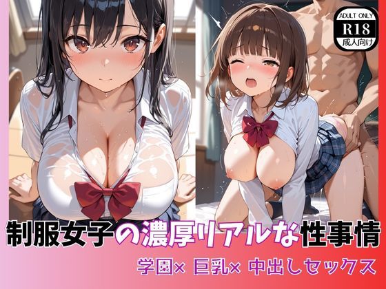 制服女子の濃厚リアルな性事情  学園×巨乳×中出しセックス (同人誌)