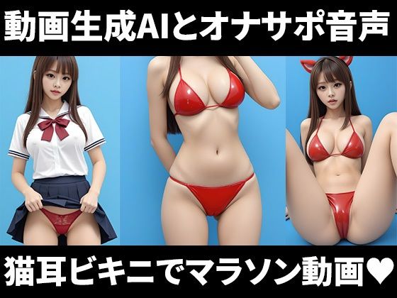 猫耳ラバービキニを着た制服アオハル女子を見ながらシコシコオナニーマラソンができる動画 (同人誌)
