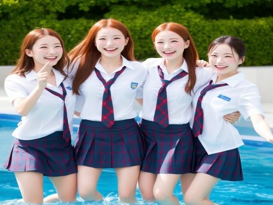 びしょ濡れ！放課後スクールプールの女子たち【151枚】 (同人誌)