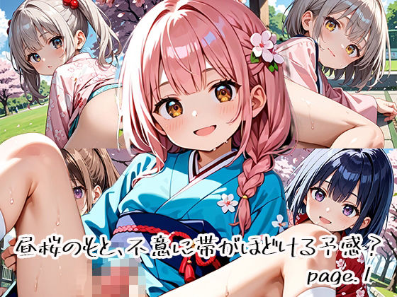 昼桜のもと、不意に帯がほどける予感？page.1 (同人誌)