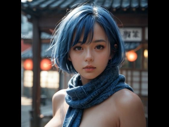 ショートヘアのマフラーの美女（セリフなし  AI画像集） (同人誌)