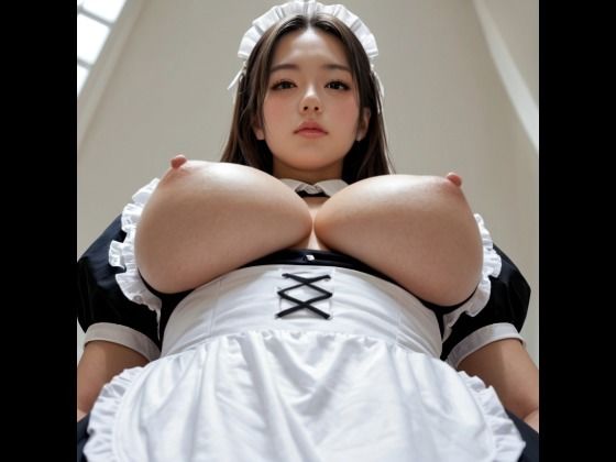 爆乳メイドを下から見上げる（セリフなし  AI画像集） (同人誌)