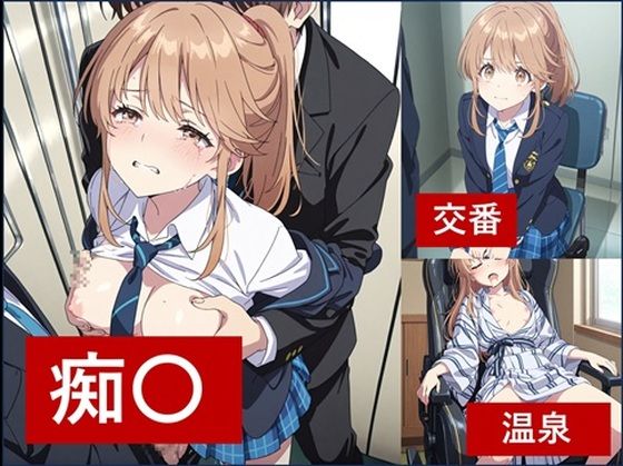 チラ〇ネ 青〇陽 CG集1（電車・交番・温泉:PDF） (同人誌)