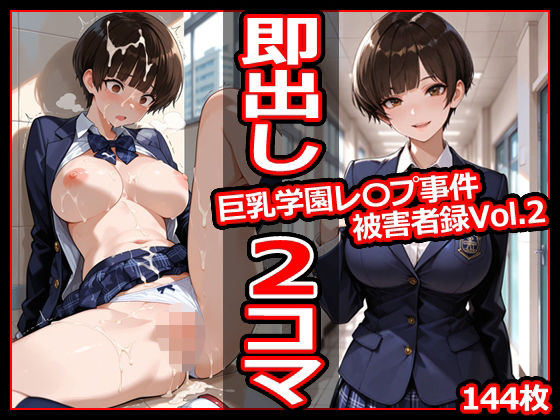 巨乳学園レ〇プ事件被害者録Vol.2 即出し2コマ (同人誌)