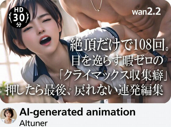 【30分HD】 絶頂だけで108回。目を逸らす暇ゼロの「クライマックス収集癖」──押したら最後、戻れない連発編集 (同人誌)