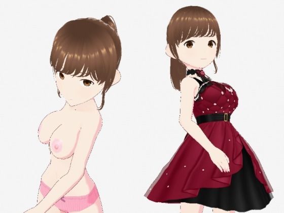 赤いドレスの巨乳のお姉さん（セリフなし  3DCGモデル  イラスト集） (同人誌)