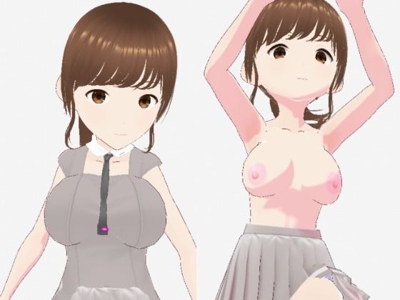 グレーと茶色の真ん中のような色の服のお姉さん（セリフなし  3DCGモデル  イラスト集） (同人誌)