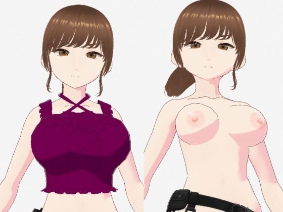 紫色の服を着たツンデレ戦士っぽい美女（セリフなし 3DCGモデル イラスト集） (同人誌)