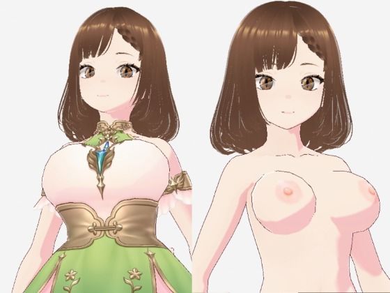 少しファンタジーっぽい衣装の巨乳のお姉さん（セリフなし  3DCGモデル  イラスト集） (同人誌)