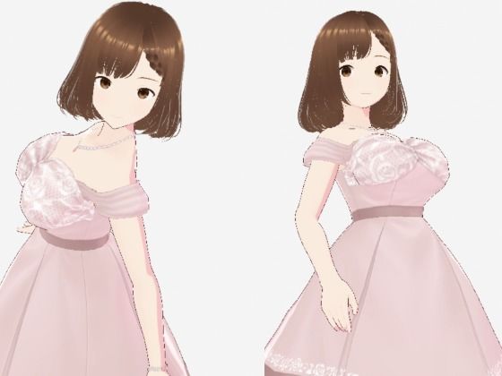 ベージュのワンピースを着たお姉さん（セリフなし  3DCGモデル  イラスト集） (同人誌)
