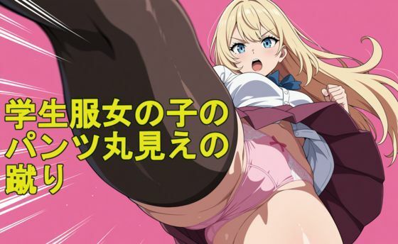 【動画付き】学生服女の子のパンツ丸見えの蹴り (同人誌)
