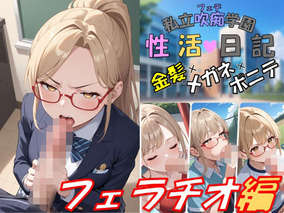 私立吹痴学園性活日記 -金髪メガネちゃん フェラチオ編- (同人誌)