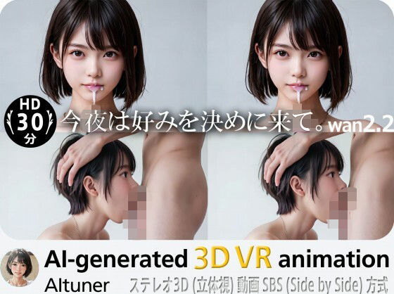 3D VR SBS【30分HD】今夜は好みを決めに来て。 (同人誌)