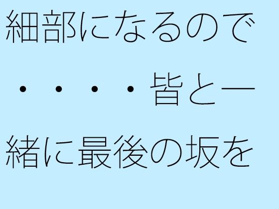 細部になるので・・・・皆と一緒に最後の坂を下る 過去を材料にして (同人誌)