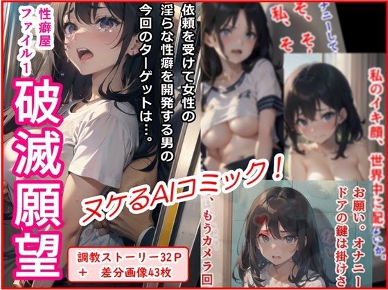 【ヌケるAIコミック】性癖屋ファイル1「破滅願望」 (同人誌)