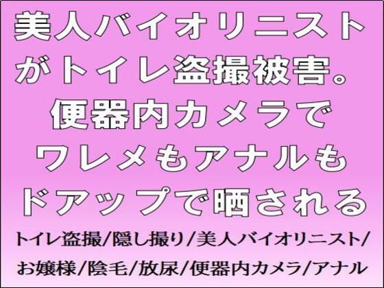 美人バイオリニストがトイレ盗撮被害。便器内カメラでワレメもアナルもドアップで晒される (同人誌)