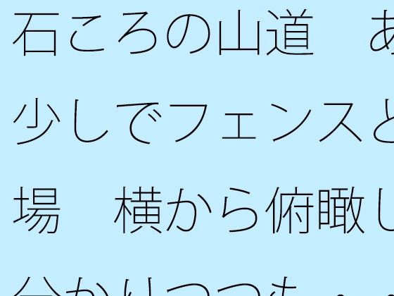 石ころの山道  あと少しでフェンスと広場  横から俯瞰して分かりつつも・・・・ (同人誌)