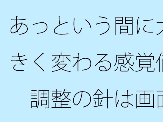 あっという間に大きく変わる感覚値  調整の針は画面をオーバーしながら左右に・・ (同人誌)