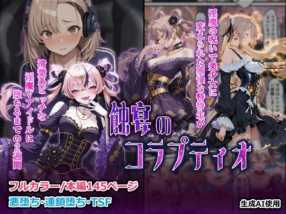 蝕宴のコラプティオ  淫魔の呪いで美少女に変えられた高慢な特待生が、清楚系ビッチな淫魔Vアイドルに堕ちるまでの2週間 (同人誌)