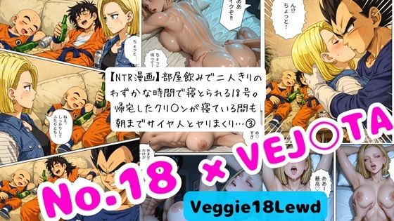 【NTR漫画】 3部屋飲みで二人きりの わずかな時間で寝とられる18号。 帰宅したクリ○ンが寝ている間も 朝までサイヤ人とヤリまくり… 3 (同人誌)