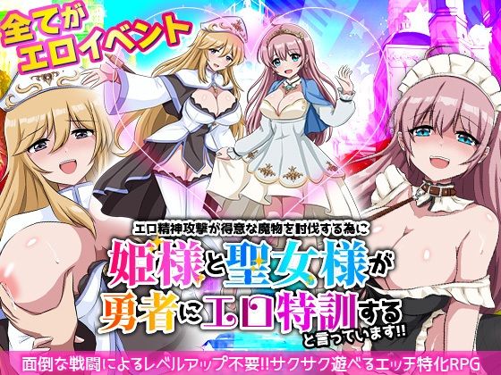 エロ精神攻撃が得意な魔物を討伐する為に姫様と聖女様が勇者にエロ特訓すると言っています！！ (同人誌)